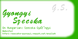 gyongyi szecska business card